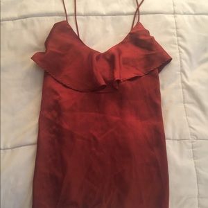 Anthropologie Silk Criss Cross Back Top